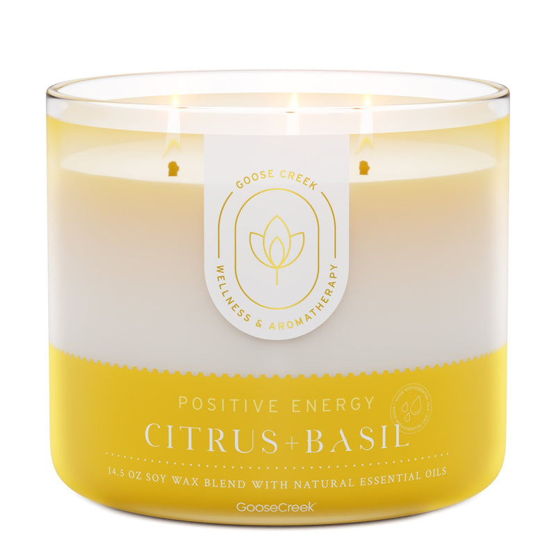 Citrus & Basil Aromatherapy Large 3-Wick Candle N54