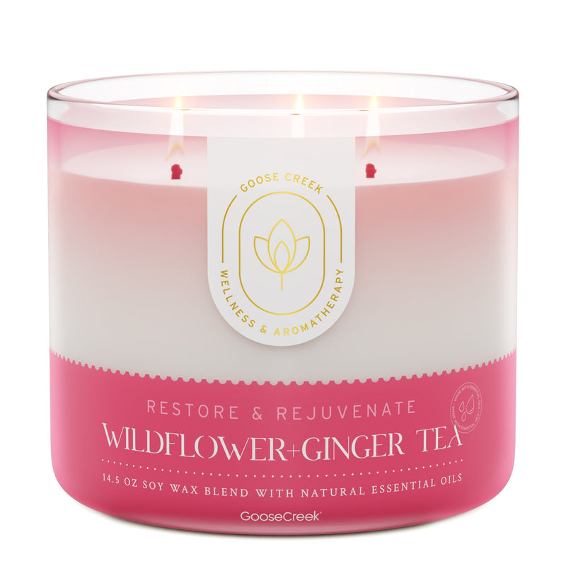 Wildflower Ginger Tea Aromatherapy 3-Wick Candle TNZ